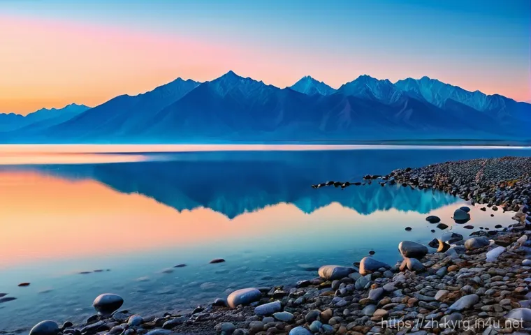키르기스스탄에서 가볼 만한 산맥 - **Prompt 1: Serene Issyk-Kul Lake at Dawn**
    "A breathtaking panoramic shot of Issyk-Kul Lake at ...