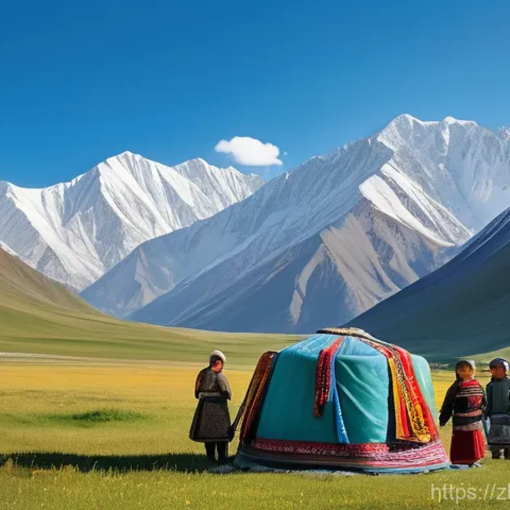 키르기스스탄 최근 쿠데타 사건 - A breathtaking panoramic view of the majestic Tian Shan mountains in Kyrgyzstan. In the foreground, ...