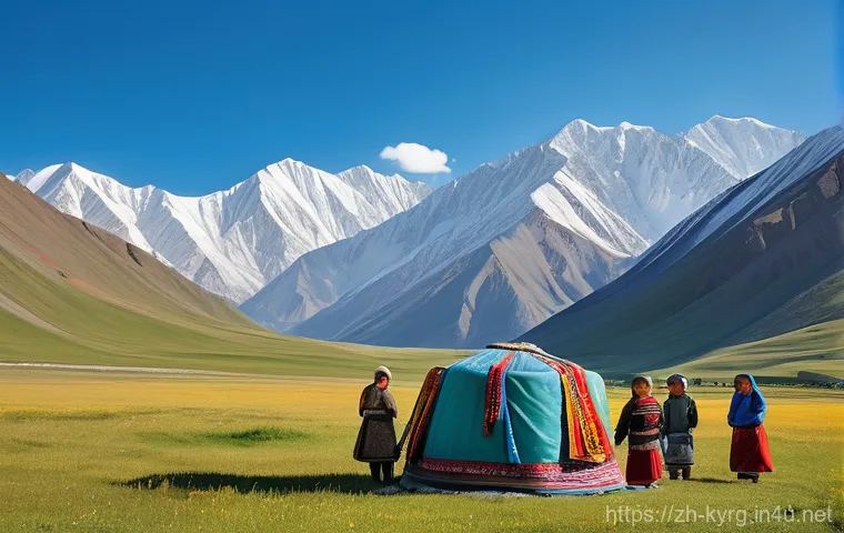 키르기스스탄 최근 쿠데타 사건 - A breathtaking panoramic view of the majestic Tian Shan mountains in Kyrgyzstan. In the foreground, ...